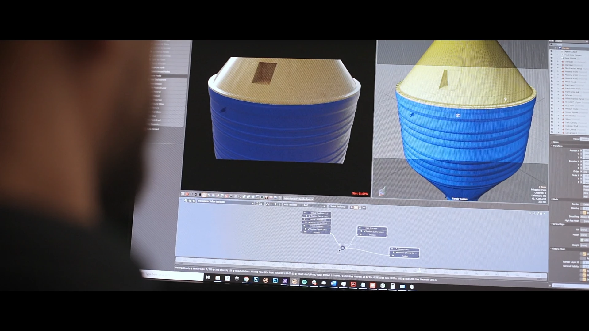 3D-modellering av CorPower Oceans boj på datorskärm